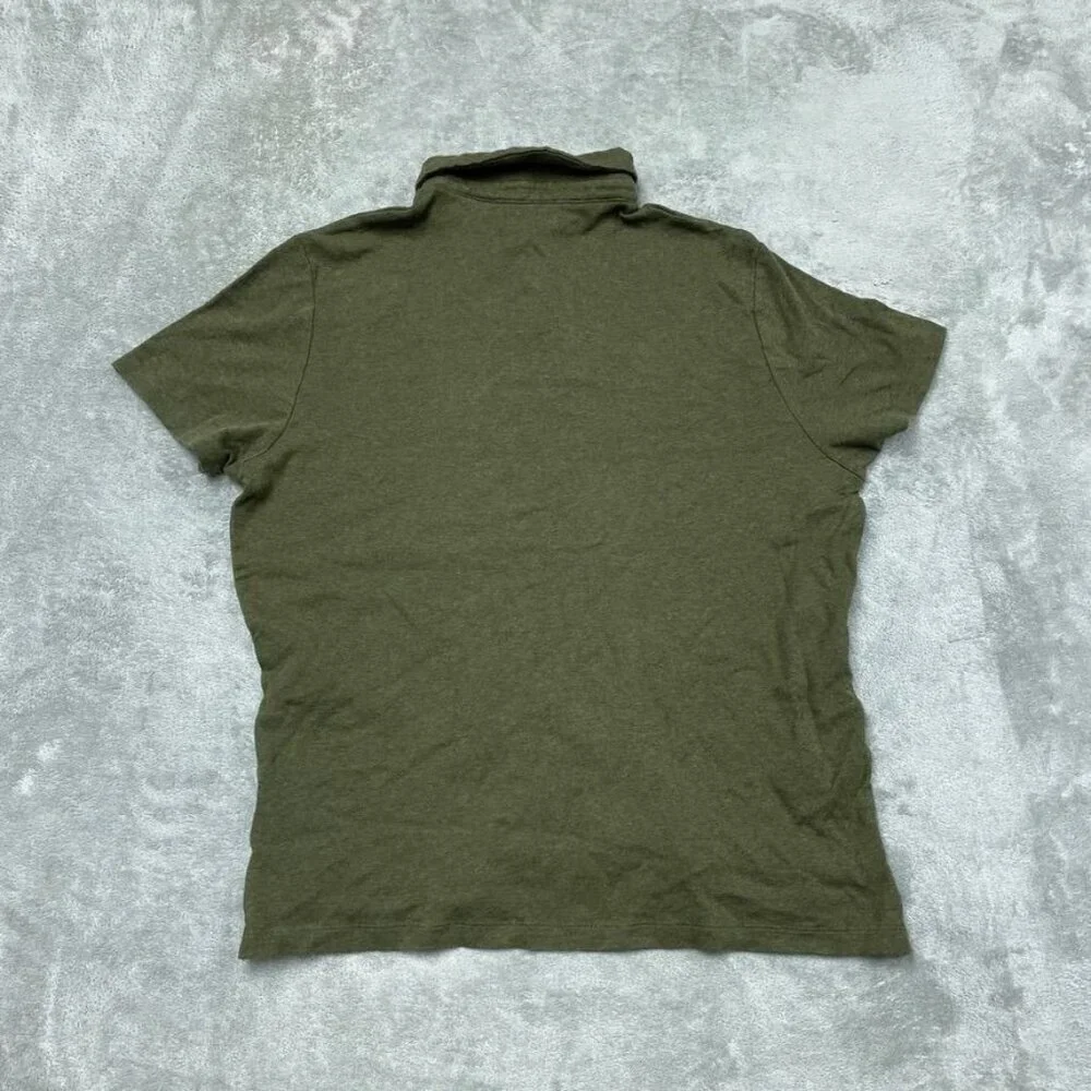 Banana Republic Mens Polo Shirt XL Olive Green 100% Cotton Casual Tee d0090
